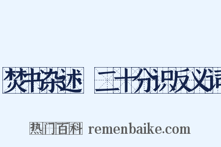 焚书杂述·二十分识反义词是什么意思的图片